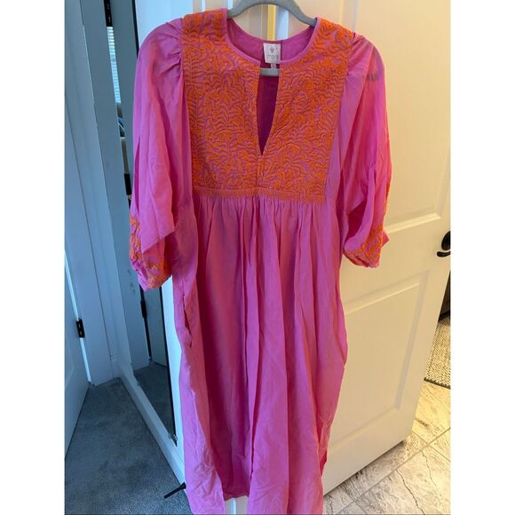 NWOT J Marie embroidered kaftan Large $175 - Picture 2 of 7